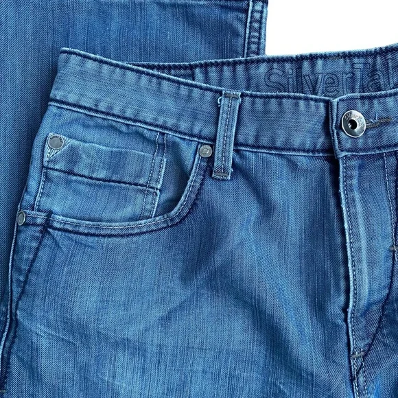 Levis SilverTab Bootcut Jeans 32 x 32 Western Lightwash Blue Gray Color Y2K - Picture 7 of 12